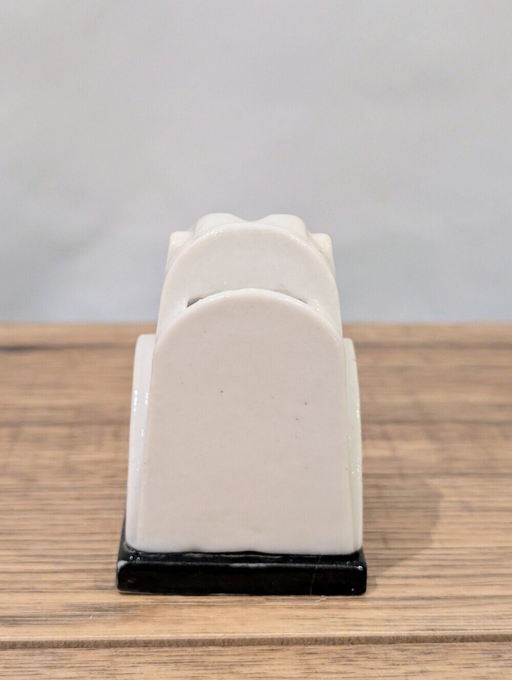 1940s Listerine Shaving Cream Used Razor Blades Holder, Frog Shaped, Ceramic